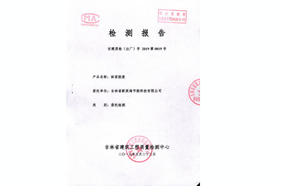 抹面胶检测报告